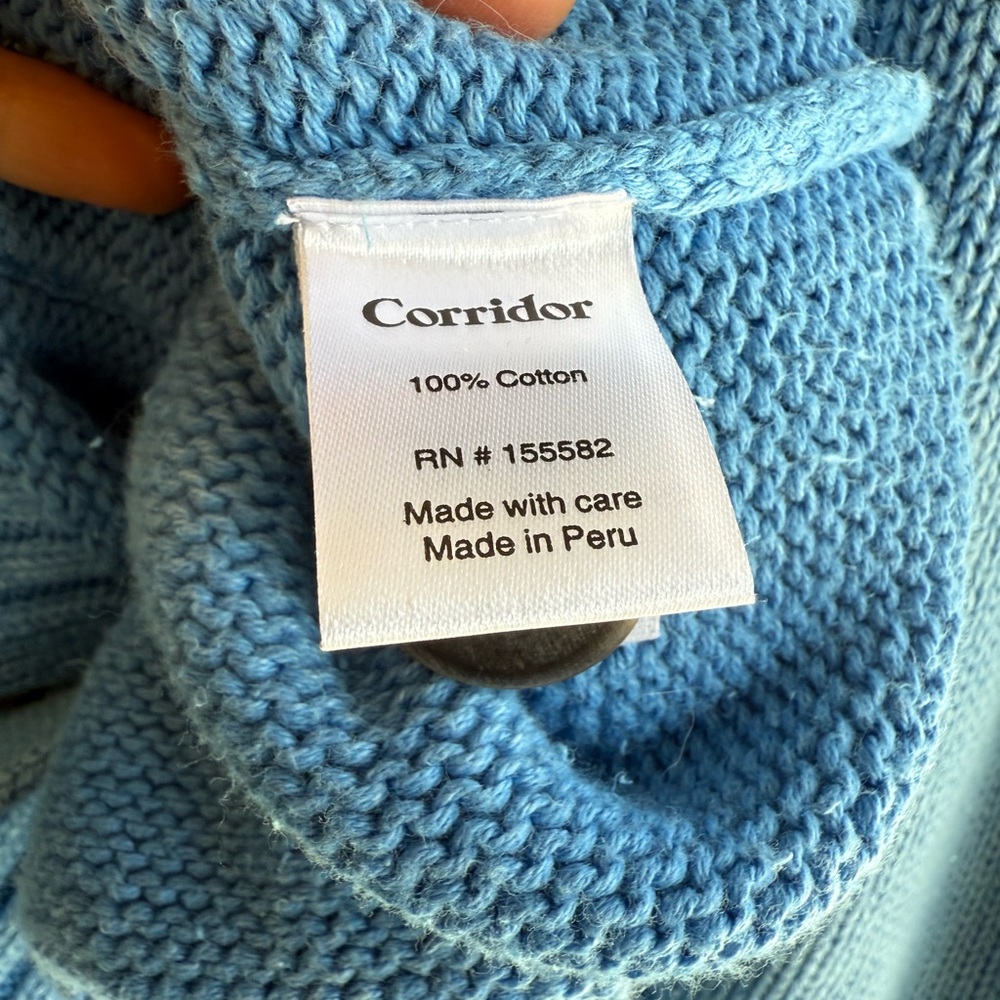 Corridor cotton acid washed cardigan sweater - Picture 5 of 5